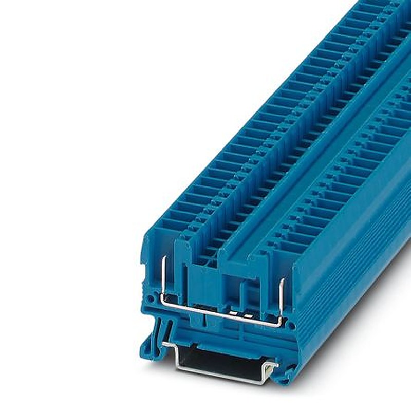 Phoenix Contact 3042094 ST 2.5/2P BU Series Feed Through Terminal Block Blue, 2.5mm², 1-Level, Plug-In
