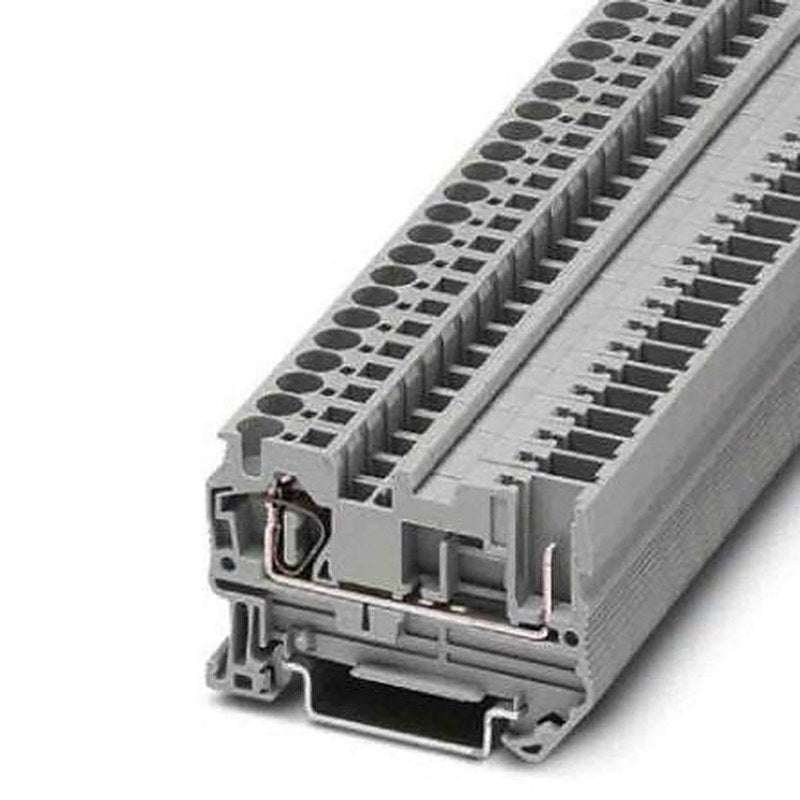 Phoenix Contact 3042719 ST4 Series Feed Through Terminal Block Grey, 0.08mm², 6 mm², 1-Level, Spring Cage