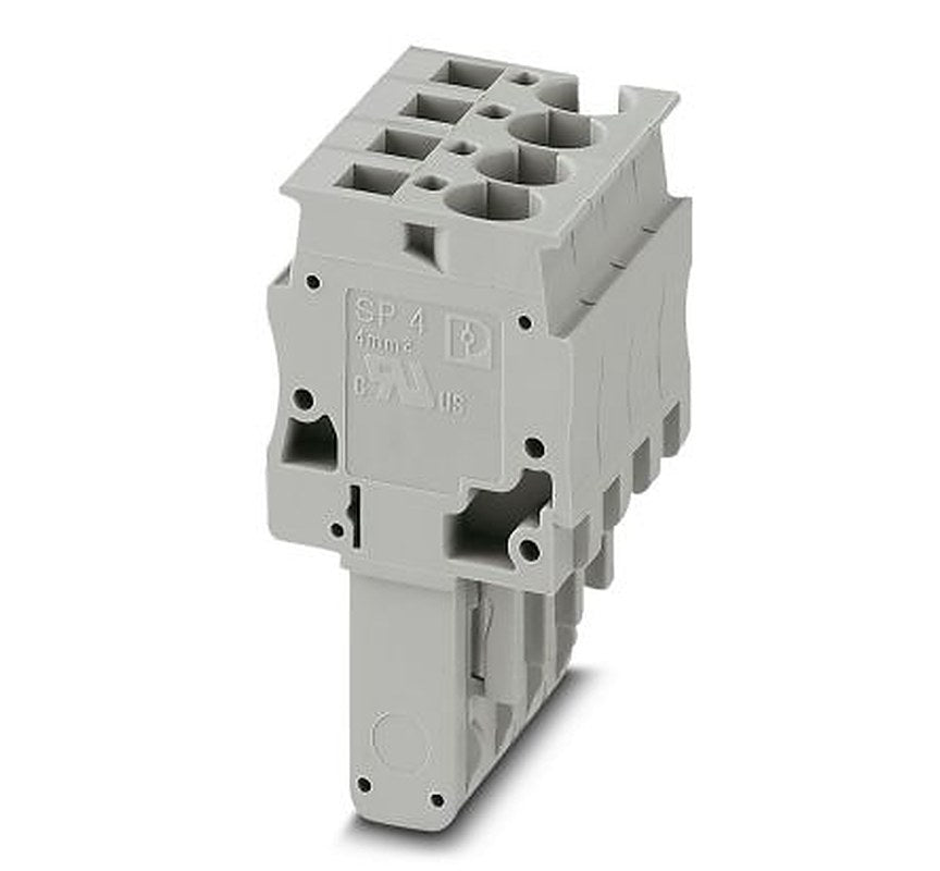Phoenix Contact SP Series Terminal Plug, 4-Way, 28AWG Wire, 32A Spring Cage