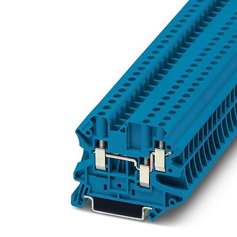 Phoenix Contact 3044500 UT-4 Clipline Series Feed Through Terminal Block Blue, 4mm², 1-Level, Screw
