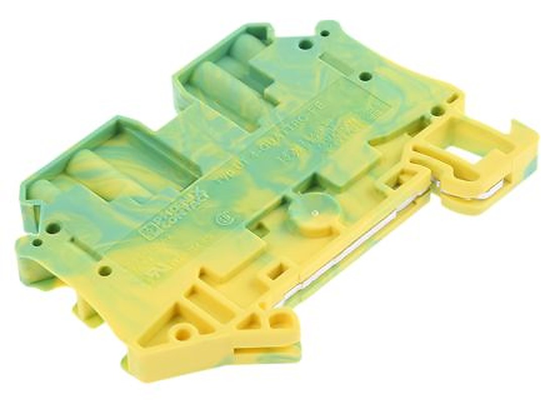Phoenix Contact 4-Way UT 4-QUATTRO-PE Earth Terminal Block, 0.14mm², 6 mm², 10AWG, 26 AWG Wire, Screw, Polyamide Housing