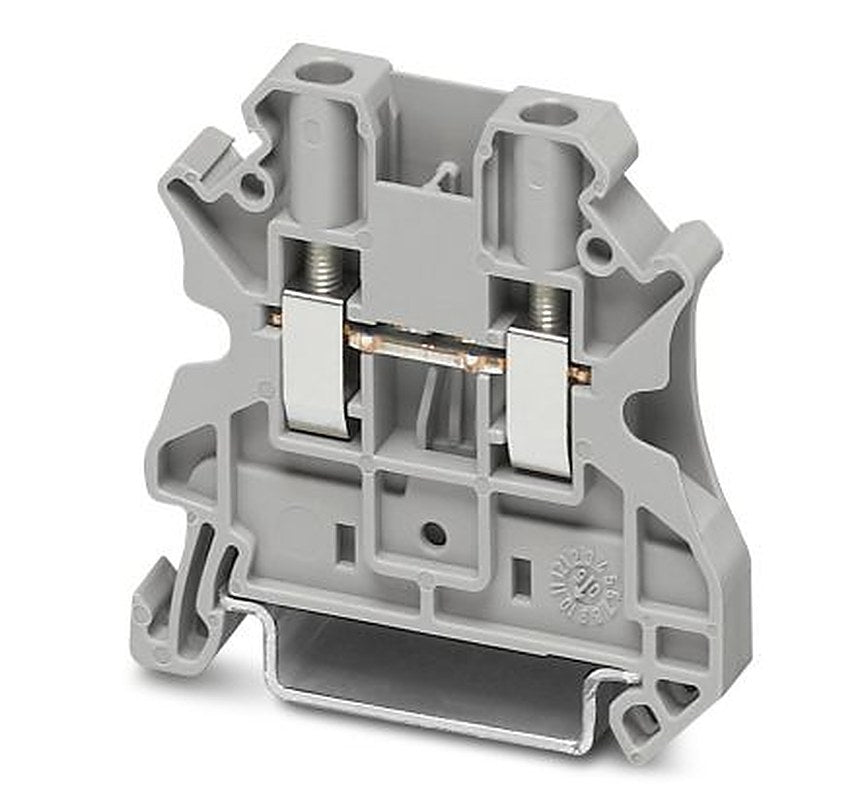 Phoenix Contact 3044623 UT-4 Clipline Series Feed Through Terminal Block Grey, 4mm², 1-Level, Screw