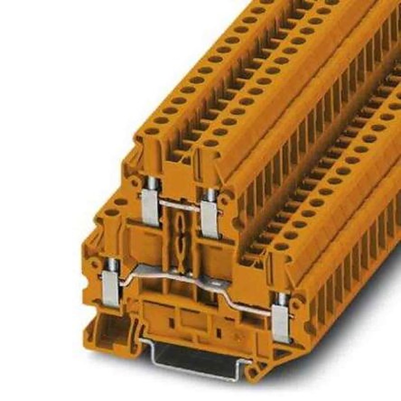 Phoenix Contact 3044639 UTTB Series Double Level Terminal Block Orange, 0.14mm², 4 mm², 2-Level, Screw, ATEX, IECEx