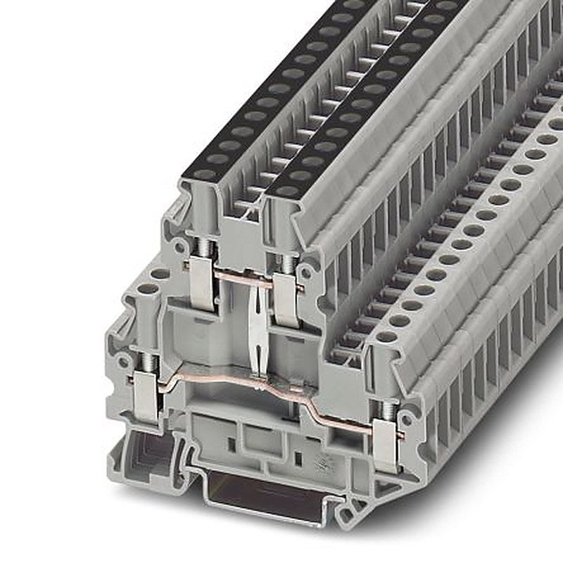 Phoenix Contact 3044652 UTTB 2.5-PV Series Double Level Terminal Block Grey, 0.14mm², 4 mm², 2-Level, Screw, IECEx KEM