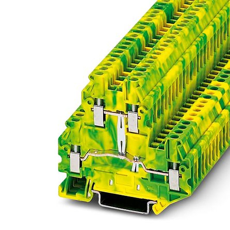 Phoenix Contact 3044665 UTTB 2.5-PE Series Earth Terminal Block Green, Yellow, 2.5mm², 2-Level, Screw, IECEx/ATEX