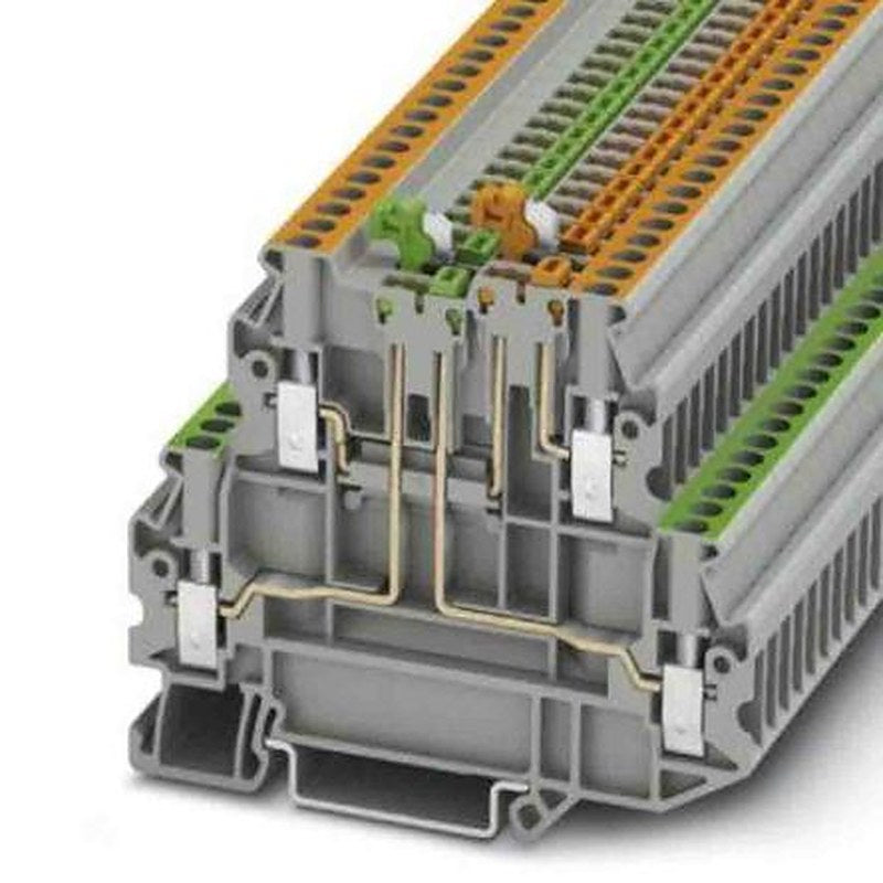 Phoenix Contact 3044679 UTT Series Knife Disconnect Terminal Block Grey, 0.14mm², 4 mm², 2-Level, Screw