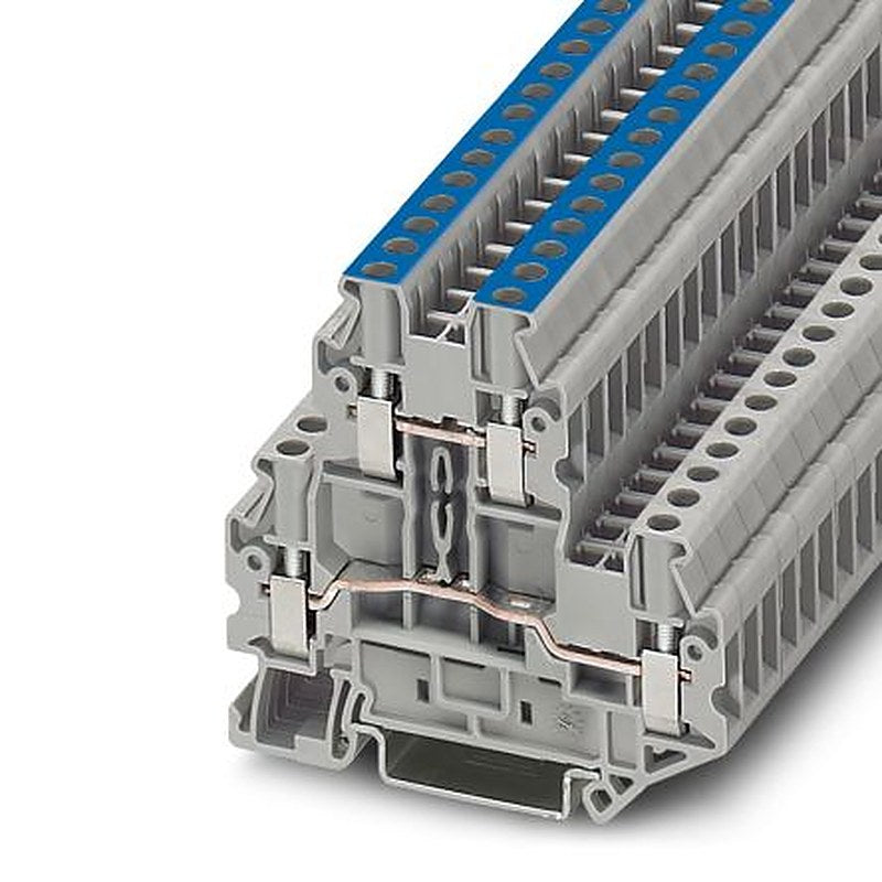 Phoenix Contact 3044681 UTTB 2.5-L/N Series Double Level Terminal Block Grey, 0.14mm², 4 mm², 2-Level, Screw