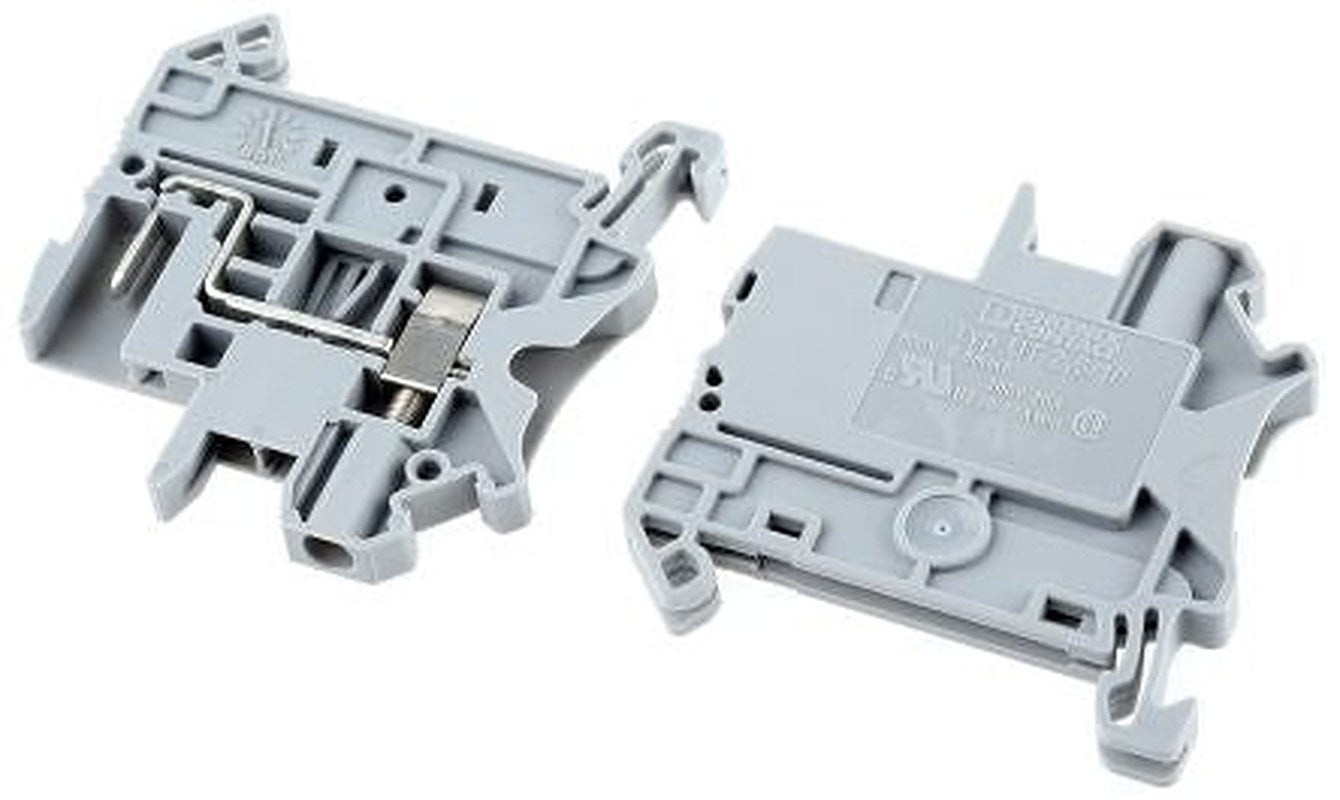 Phoenix Contact 3045017 UT 2.5/1P-PE Series Feed Through Terminal Block Grey, 0.14mm², 4 mm², 1-Level, Screw