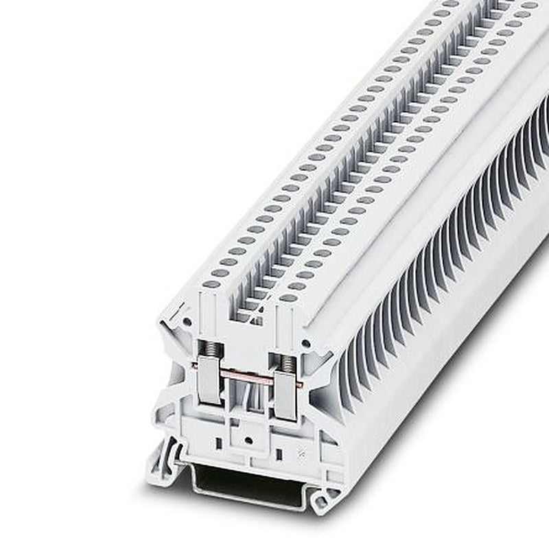 Phoenix Contact 3045075 UT 2.5 WH Series Feed Through Terminal Block White, 0.14mm², 4 mm², 1-Level, Screw, IECEx KEM