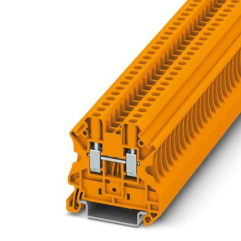 Phoenix Contact 3045101 UT 4 OG Series Feed Through Terminal Block Orange, 0.14mm², 6 mm², 1-Level, Screw