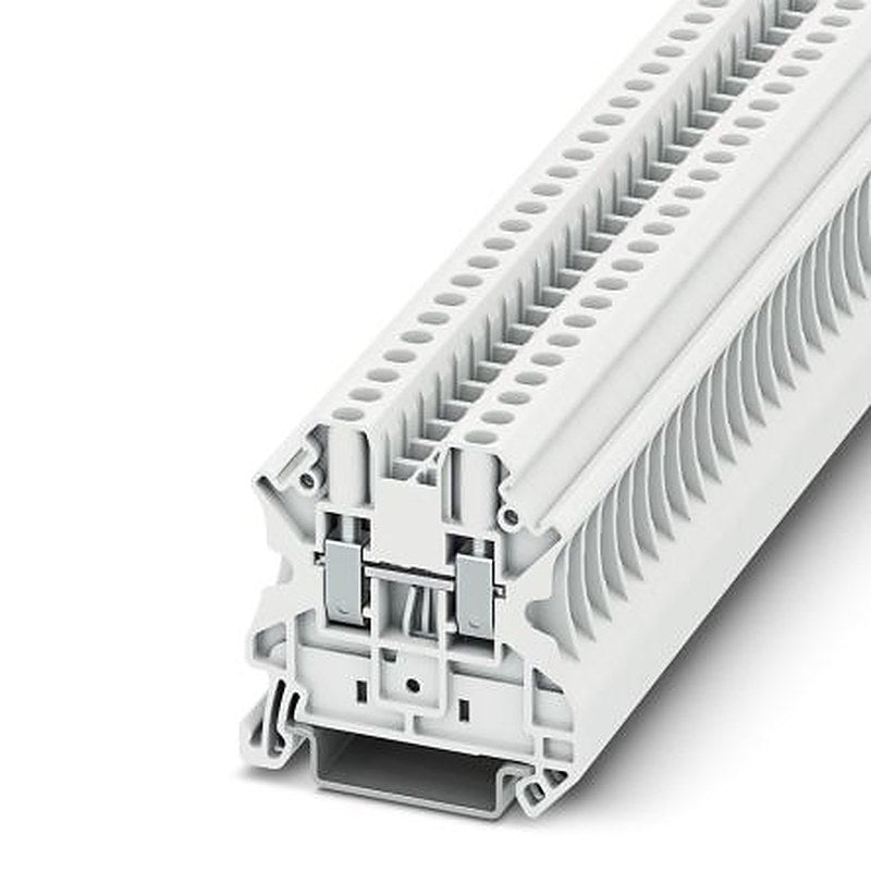 Phoenix Contact 3045130 UT 4 WH Series Feed Through Terminal Block White, 4mm², 1-Level, Screw
