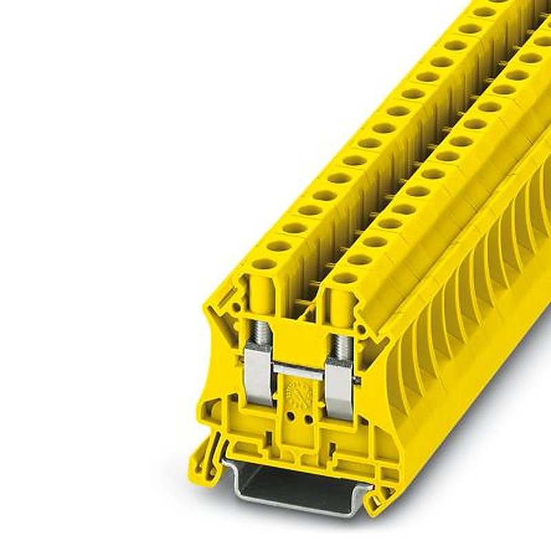 Phoenix Contact 3045172 UT 6 YE Series Feed Through Terminal Block Yellow, 8.2mm², 1-Level, Screw, ATEX, IECEx