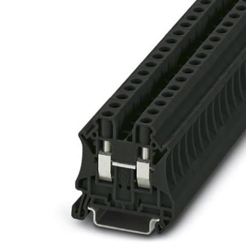 Phoenix Contact 3045208 UT 6 BK Series Feed Through Terminal Block Black, 6mm², 1-Level, Screw