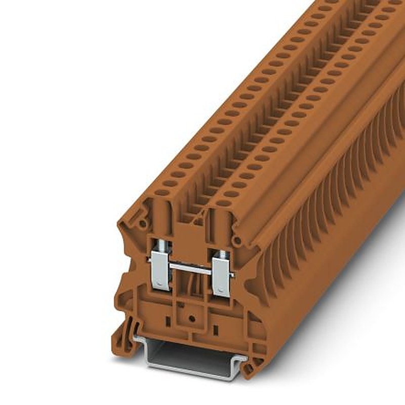 Phoenix Contact 3045224 UT 4 BN Series Feed Through Terminal Block Brown, 4mm², 1-Level, Screw, IECEx, ATEX