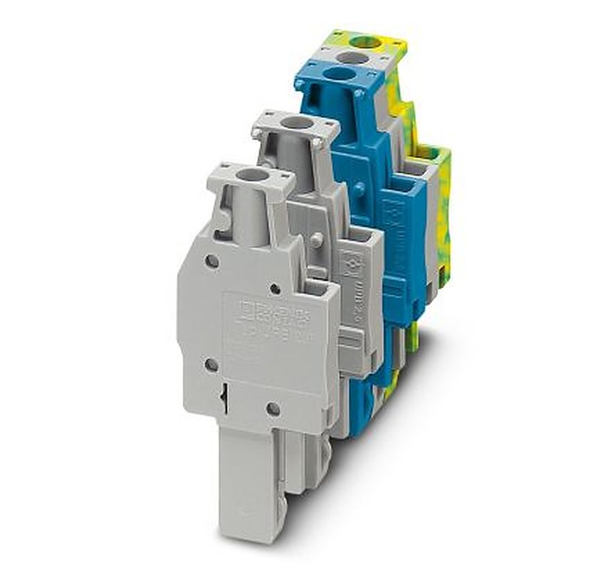 Phoenix Contact UPBV 2.5/1-L GNYE Series Terminal Plug for Use with DIN Rail