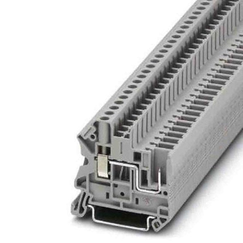 Phoenix Contact 3045583 UT 4 Series Feed Through Terminal Block Grey, 0.14mm², 6 mm², 1-Level, Screw