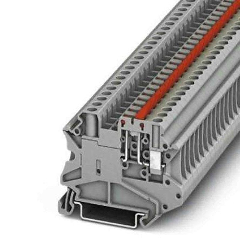 Phoenix Contact 3046152 UT Series Knife Disconnect Terminal Block Grey, 0.14mm², 6 mm², 1-Level, Screw