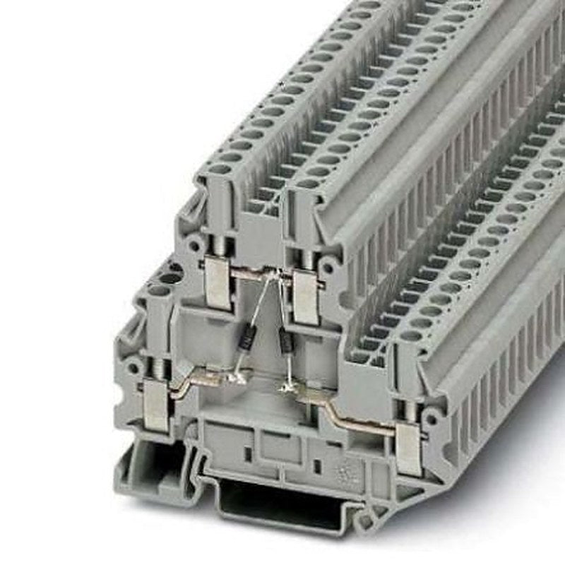 Phoenix Contact 3046689 UTTB Series Component Terminal Block Grey, 0.14mm², 4 mm², 2-Level, Screw