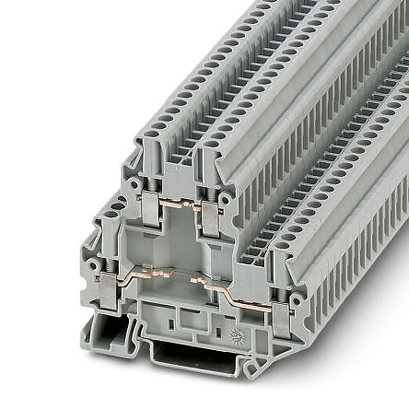 Phoenix Contact 3046757 UTTB 2.5- 2-BE Series Feed Through Terminal Block Grey, 0.14mm², 4 mm², 2-Level, Screw