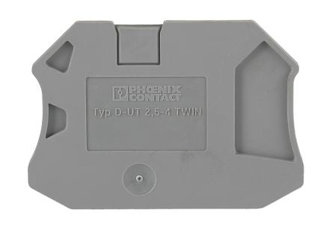 Phoenix Contact D-UT 2.5/4-TWIN Series End Cover for Use with Modular Terminal Block