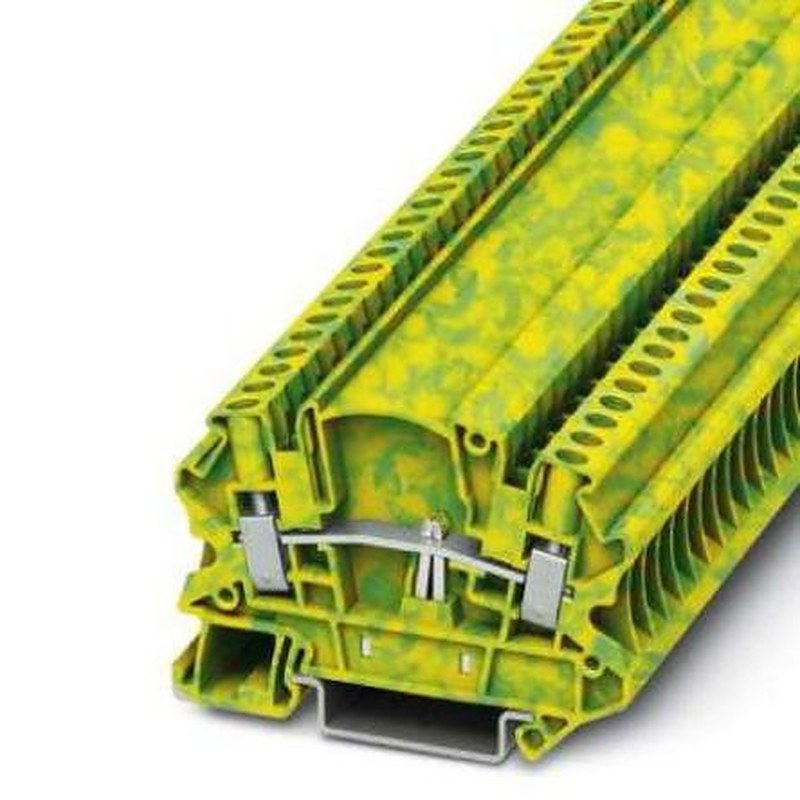 Phoenix Contact 2-Way Ground Terminal Block, 6mm², 10AWG, 26 AWG Wire, Screw, Polyamide Housing