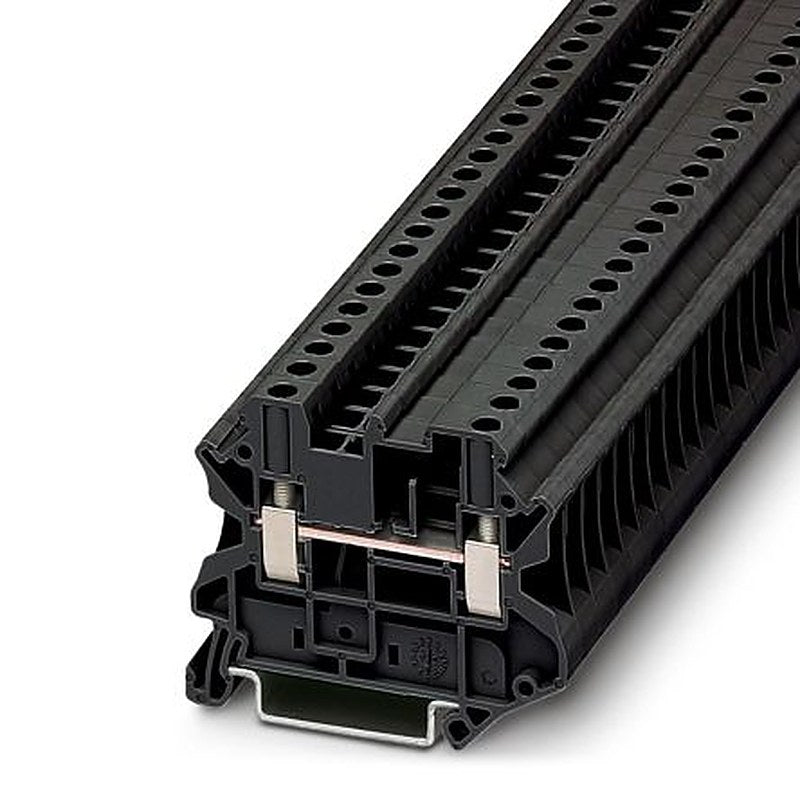 Phoenix Contact 3047691 UT 4-MTD BK Series Feed Through Terminal Block Black, 4mm², 1-Level, Screw, IECEx, ATEX