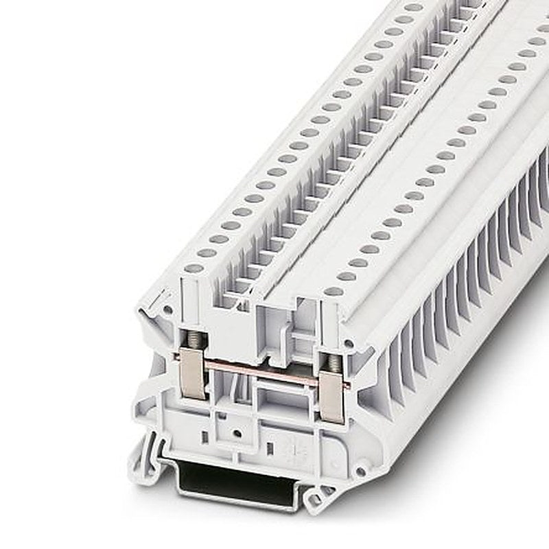 Phoenix Contact 3047701 UT 4-MTD WH Series Feed Through Terminal Block White, 4mm², 1-Level, Screw, ATEX, IECEx