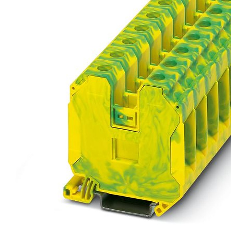 Phoenix Contact 3047743 UT 35-PE IB Series Earth Terminal Block Green, Yellow, 1.5mm², 50 mm², 1-Level, Screw, ATEX, EAC