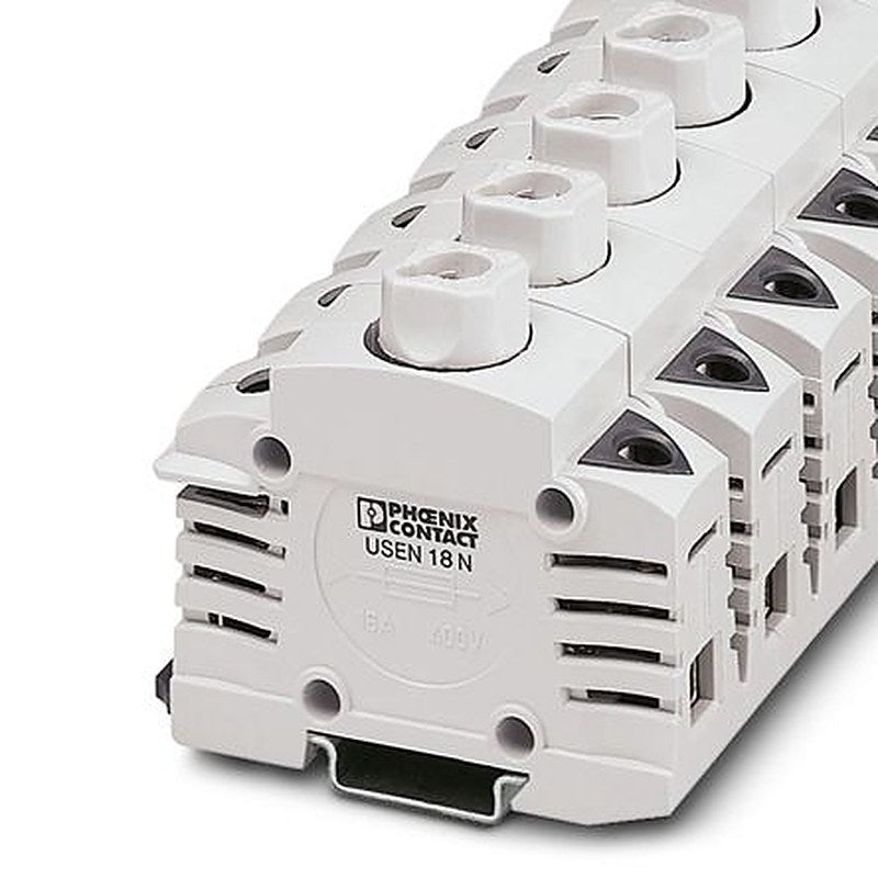 Phoenix Contact 3048360 USEN 18 N Series Fuse Modular Terminal Block Grey, 35mm², 1-Level, Screw