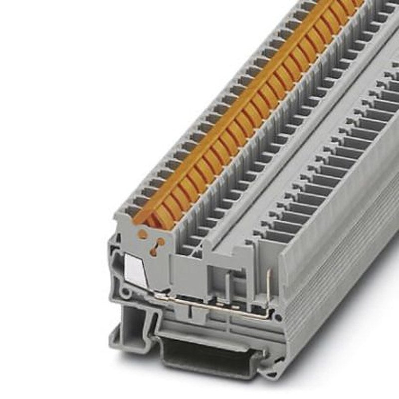 Phoenix Contact 3050073 QTC 1.5/ 1P Series DIN Rail Terminal Block Grey, 1.5mm², 1-Level, Quick Connect