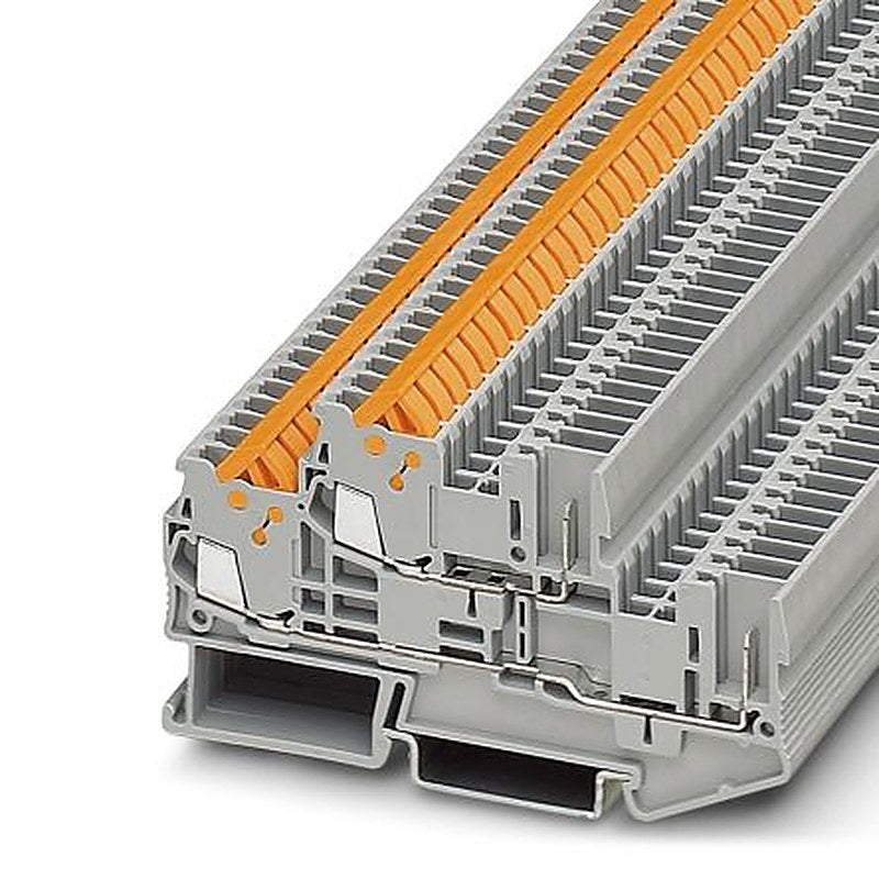 Phoenix Contact 3050196 QTTC 1.5 Clipline Series Double Level Terminal Block Grey, 0.25mm², 1.5 mm², 2-Level, Quick