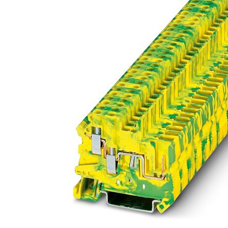 Phoenix Contact 3060513 UT 2.5-TWIN/1P-PE Series Earth Modular Terminal Block Yellow, Green, 2.5mm², 1-Level, Screw