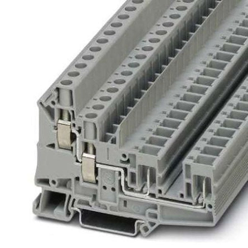Phoenix Contact 3060568 UT 6 Series Feed Through Terminal Block Grey, 0.2mm², 10 mm², 1-Level, Screw