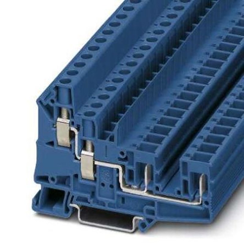 Phoenix Contact 3060571 UT 6 Series Feed Through Terminal Block Blue, 0.2mm², 10 mm², 1-Level, Screw