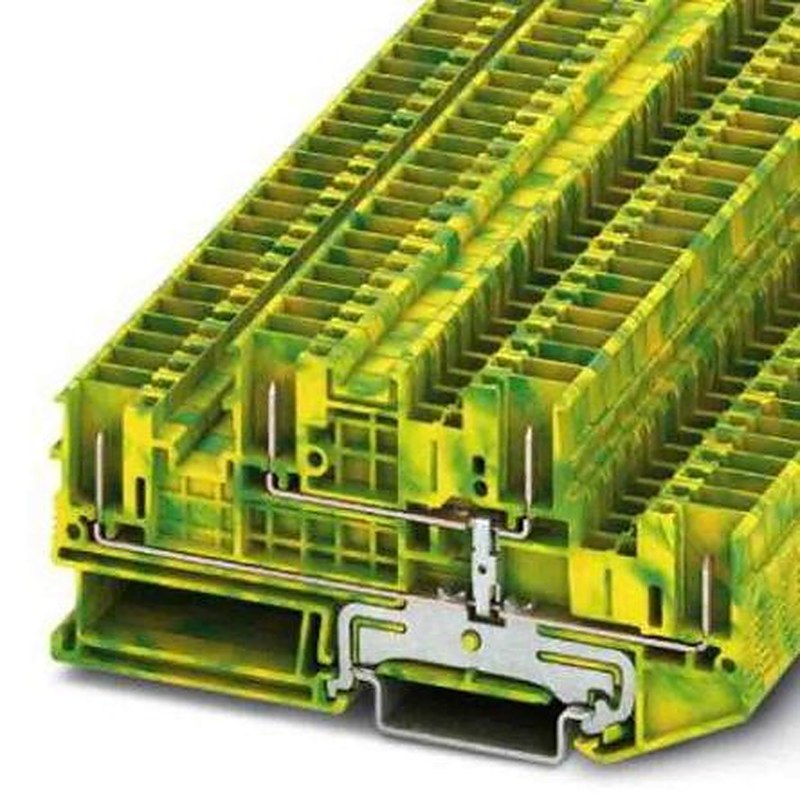 Phoenix Contact 3061499 STTB Series Earth Terminal Block Yellow, Green, 0.08mm², 4 mm², 2-Level, Plug-In