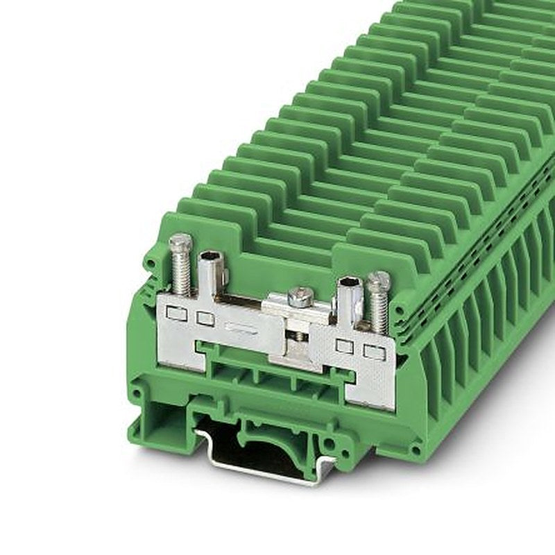 Phoenix Contact 3070118 URTK/S Series Test Disconnect Terminal Block Green, 10mm², 2-Level, Screw