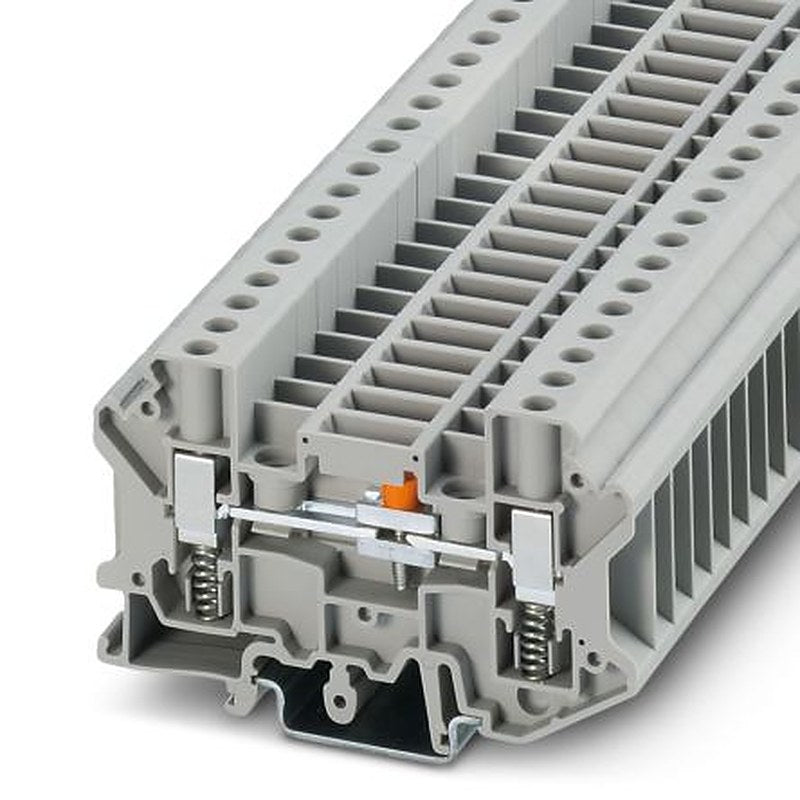 Phoenix Contact 3070312 USST 6-T Series Test Disconnect Terminal Block Grey, 0.2mm², 10 mm², 1-Level, Screw