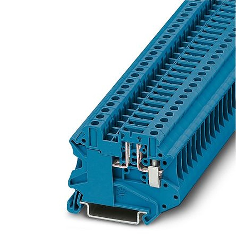 Phoenix Contact 3073283 UT 4-TG BU Series Disconnect Terminal Block Blue, 0.14mm², 6 mm², 1-Level, Screw