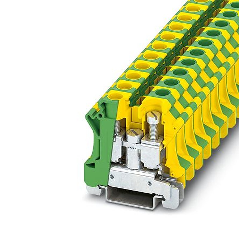Phoenix Contact 2-Way UTI 16-PE Earth Terminal Block, 25mm², 10AWG, 4 AWG Wire, Screw, Polyamide Housing