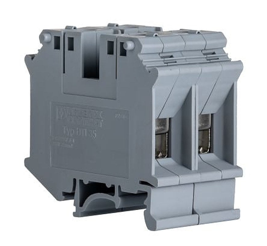 Phoenix Contact 3074088 UTI 35 Series DIN Rail Terminal Block Grey, 0.75mm², 35 mm², 1-Level, Screw