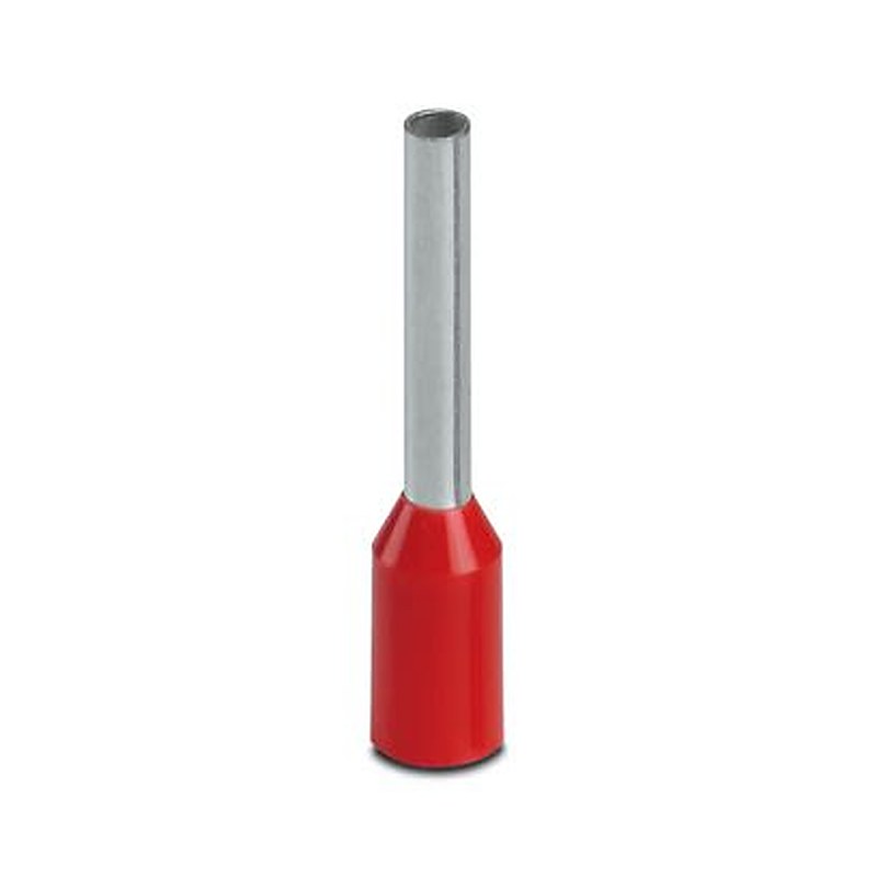 Phoenix Contact, AI 1 -10 RD Insulated Ferrule, 10 mm Pin Length, 1.5 mm Pin Diameter, Red to 18 AWG Wire Size