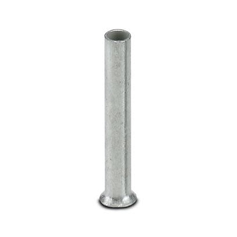 Phoenix Contact, A 0-75 Ferrule, 10 mm Pin Length, 1.2 mm Pin Diameter, Silver to 18 AWG Wire Size