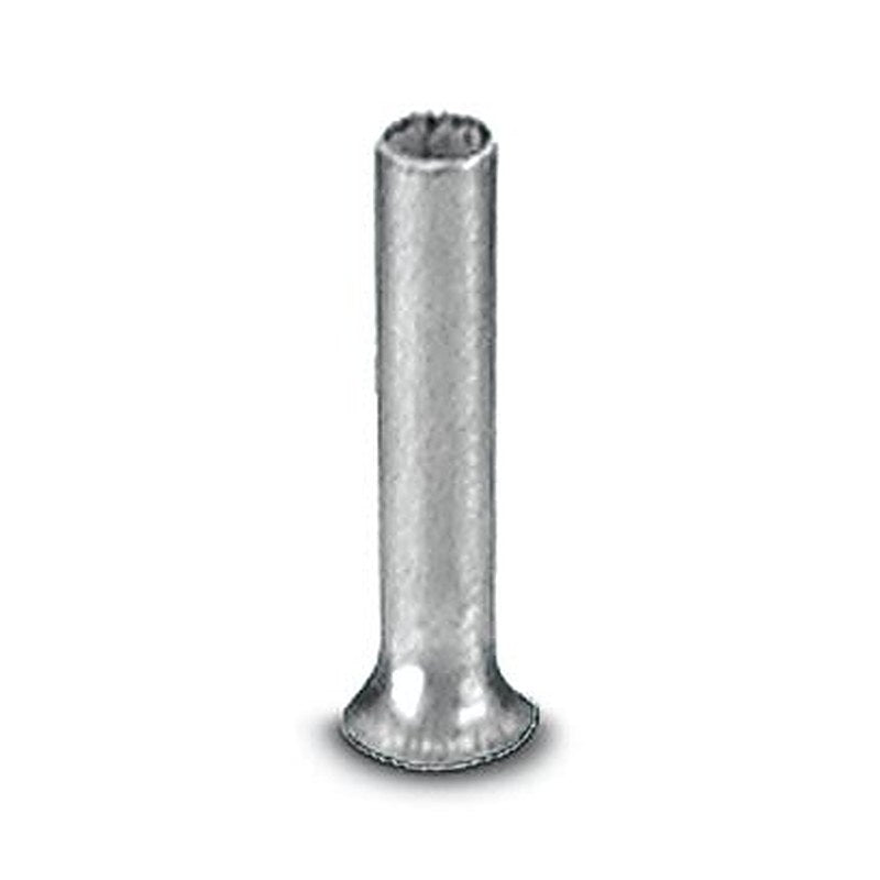 Phoenix Contact Ferrule, 6 mm Pin Length, 1.4 mm Pin Diameter, Silver to 18 AWG Wire Size