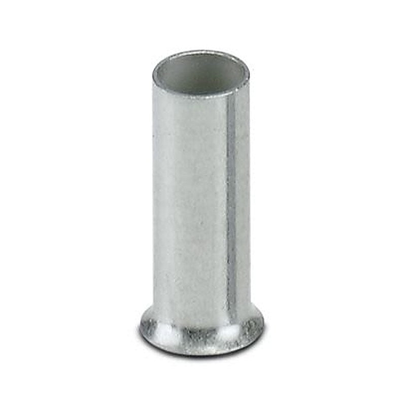 Phoenix Contact Ferrule, 7 mm Pin Length, 2.2 mm Pin Diameter, Silver to 14 AWG Wire Size