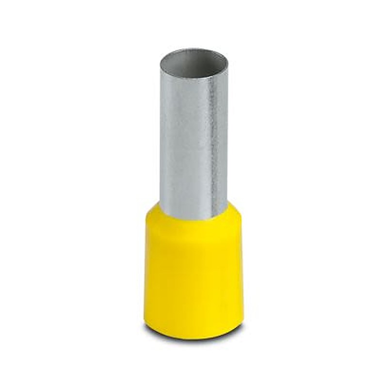 Phoenix Contact, AI25 -16 YE Insulated Ferrule, 16 mm Pin Length, 7.3 mm Pin Diameter, Yellow to 4 AWG Wire Size