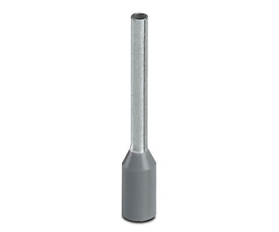 Phoenix Contact, AI0.75 -12 GY Insulated Bootlace Ferrule Kit, 12 mm Pin Length, 1.3 mm Pin Diameter, Grey to 18 AWG