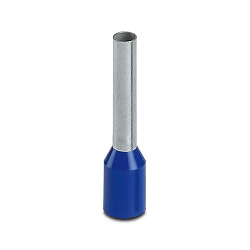 Phoenix Contact Insulated Ferrule, 12 mm Pin Length, 2.3 mm Pin Diameter, Blue to 14 AWG Wire Size