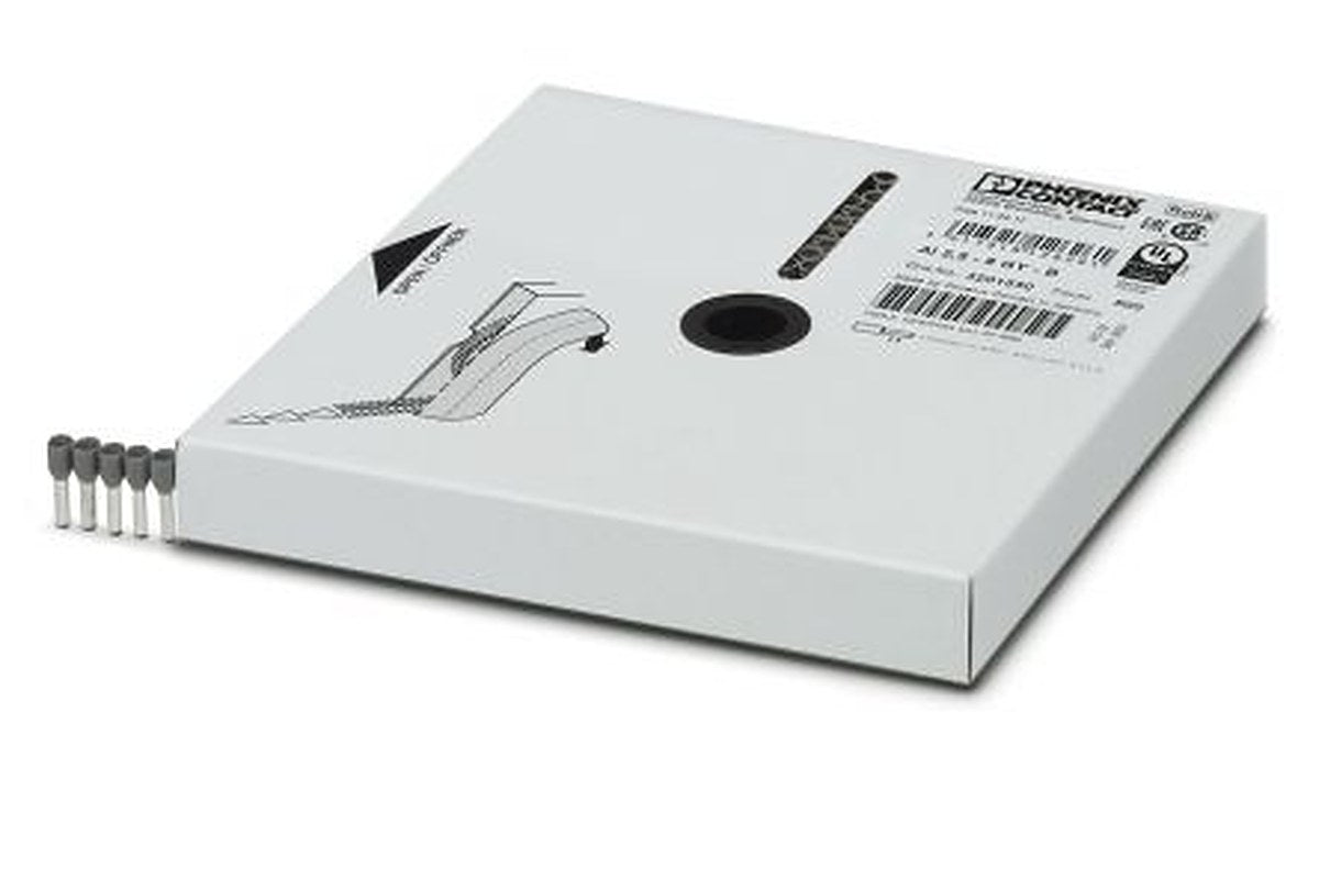 Phoenix Contact Insulated Ferrule, 14 mm Pin Length, 2.3 mm Pin Diameter, Grey to 14 AWG Wire Size