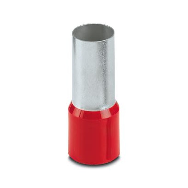 Phoenix Contact, AI 95 -25 RD Insulated Ferrule, 25 mm Pin Length, 14.7 mm Pin Diameter, Red to 3 AWG Wire Size