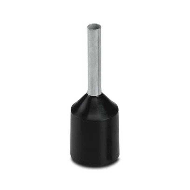 Phoenix Contact, AI-XL Insulated Ferrule, 10 mm Pin Length, 1.8 mm Pin Diameter, Black to 16 AWG Wire Size